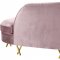 Serpentine Sectional Sofa 671 in Pink Velvet Fabric by Meridian
