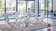 151 Dining Table by ESF w/Clear Glass Top & Optional 85 Chairs