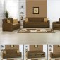 Suet Brown Microfiber Living Room w/Sleeper Sofa & Storage