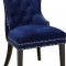 Nikki Dining Chair 740 Set of 2 Navy Velvet Fabric by Meridian