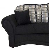 Black Fabric Traditional Sofa & Loveseat Set w/Optional Chair