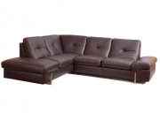 945 Sectional Sofa in Brown Leather by ESF