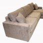 Microfiber Sectional Sofa with Pull-Out Bed
