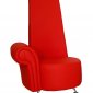 Single Chair in Red Leatherette by Whiteline Imports