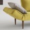 Zeal Daybed in Mustard Fabric by Innovation w/Wooden Legs