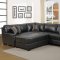 9759BK Minnis Sectional Sofa in Black by Homelegance