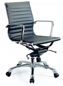 Comfy Low Back Office Chair by J&M in Black, Brown or White