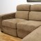 Tan Microfiber Modern Reclining Sectional Sofa w/Storage Chaise