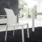 White Lacquered Glass Top Modern Dining Table w/Optional Chairs