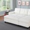 2513 Sectional Sofa Set in White Bonded Leather Match PU