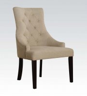 Drogo Accent Chair Set of 2 in Cream Fabric by Acme