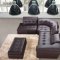 Beige or Chocolate Italian Leather Modern Sectional Sofa