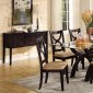 Espresso Finish Glass Top Modern Dining Table w/Optional Items