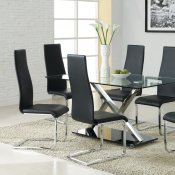 Nameth 102320 Dining Table by Coaster w/Optional Black Chairs