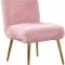 Tiffany Accent Chair in Pink Faux Fur by Meridian