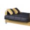 Maximum Value Sofa Bed in Black & Gold PU by Casamode w/Option