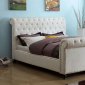 Bennett CM7603WH Bed in White Fabric