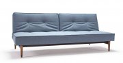 Splitback Sofa Bed w/Dark Wood Legs by Innovation