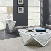 722508 Coffee Table in Mirror & Crystal by Coaster w/Options