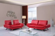 UFM151 Sofa in Red Bonded Leather by Global w/Options