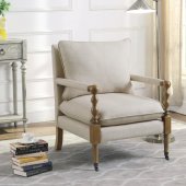 903058 Set of 2 Accent Chairs in Beige Fabric by Coaster
