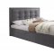 Duke Upholstered Platform Bed in Grey Fabric by J&M