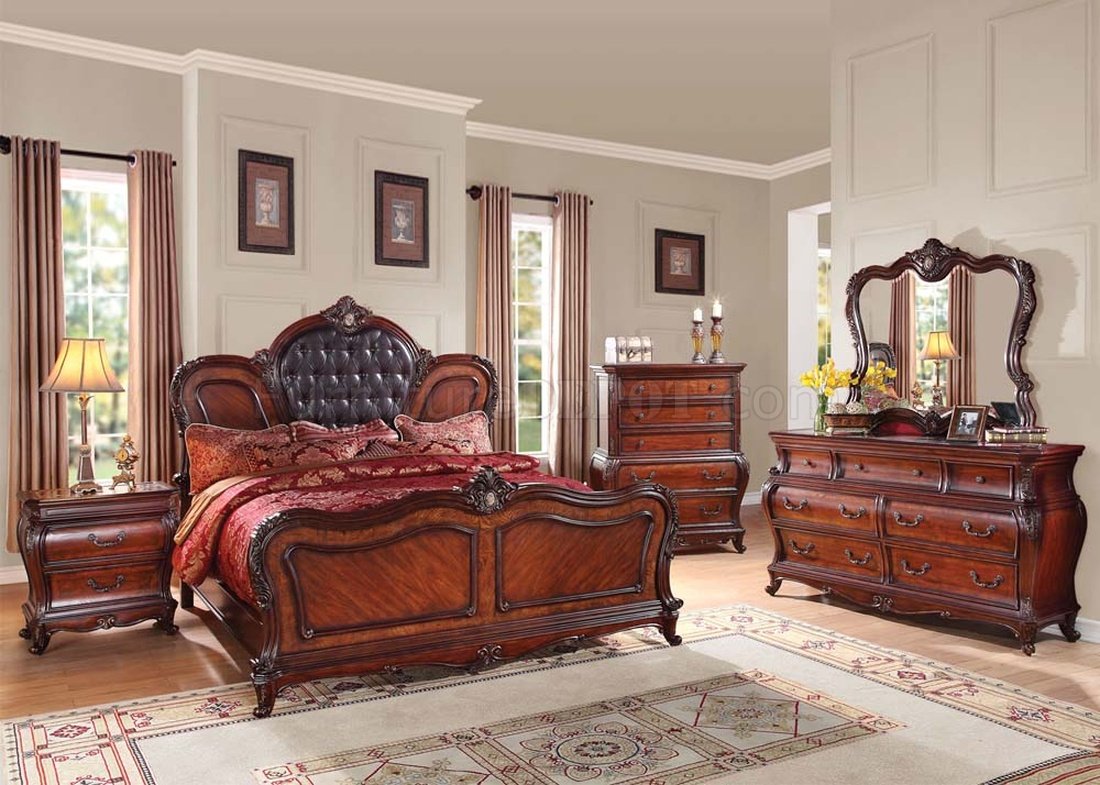 20590 Dorothea Bedroom in Cherry by Acme w/Options AMBS 20590 Dorothea