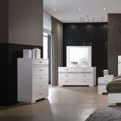 Naima II 5Pc Bedroom Set 26770 in White High Gloss by Acme