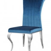 Carone Dining Chair Set of 4 105076 in Teal Velvet by Coaster