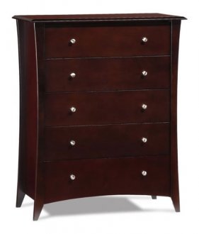 Cappuccino Finish Chest With Five Spacious Drawers