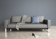 Cassius Gray Leatherette Sofa Bed Convertible by Innovation