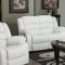 G947 Motion Sofa & Loveseat in White Bonded Leather by Glory