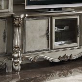 Versailles TV Stand 91824 in Antique Platinum by Acme w/Options
