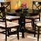 Black Finish Dining Room With Round Table
