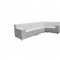 Parker Modular Sectional Sofa in White Faux Leather by Whiteline