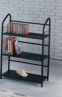 Black Metal Modern 3 Shelf Bookcase