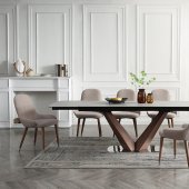 9188 Dining Table by ESF w/Optional 1287 Beige Chairs