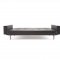 Splitback Sofa Bed in Black w/Arms & Wooden Legs by Innovation