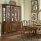 Medium Brown Cherry Finish Formal Dining Table w/Options