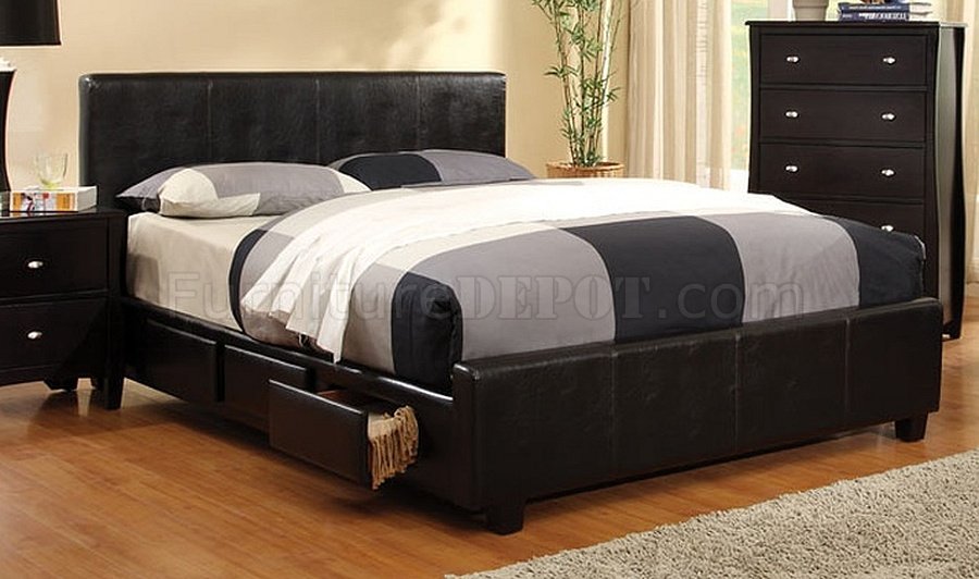 CM7009 Burlington Bedroom w/Leatherette Platform Bed & Options FABS ...