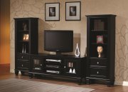 702250 TV Stand in Black by Coaster w/Optional Media Towers
