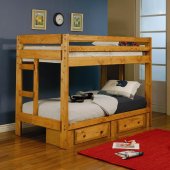 460243 Wrangle Hill Bunk Bed in Amber Wash by Coaster