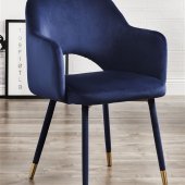 Applewood Accent Chair 59852 Set of 2 in Blue Velvet by Acme