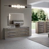 Kroma Bedroom in Gray by ESF w/Optional Case Goods