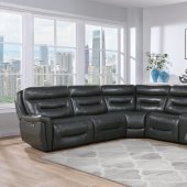 U8522 Power Motion Sectional Sofa in Blanche Charcoal by Global