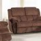 Hunter Reclining Sofa in Brown Fabric w/Optional Items