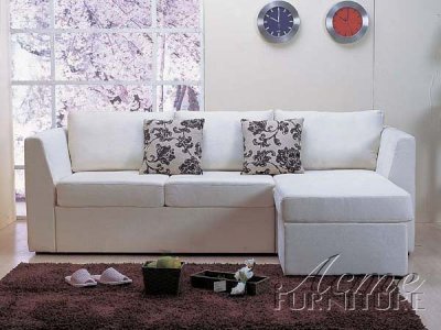 Kids Pull  Beds on Fabric Modern Sectional Sofa W Pull Out Ottoman At Furniture Depot