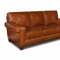 Rustic Top Grain Leather Modern Sofa w/Optional Items