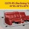G570A Reclining Sofa & Loveseat in Red Bonded Leather by Glory
