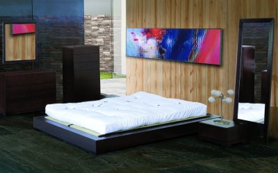 Baby Furniture Sets Espresso on Espresso Finish Modern Bedroom Set With Platform Bed At Furniture